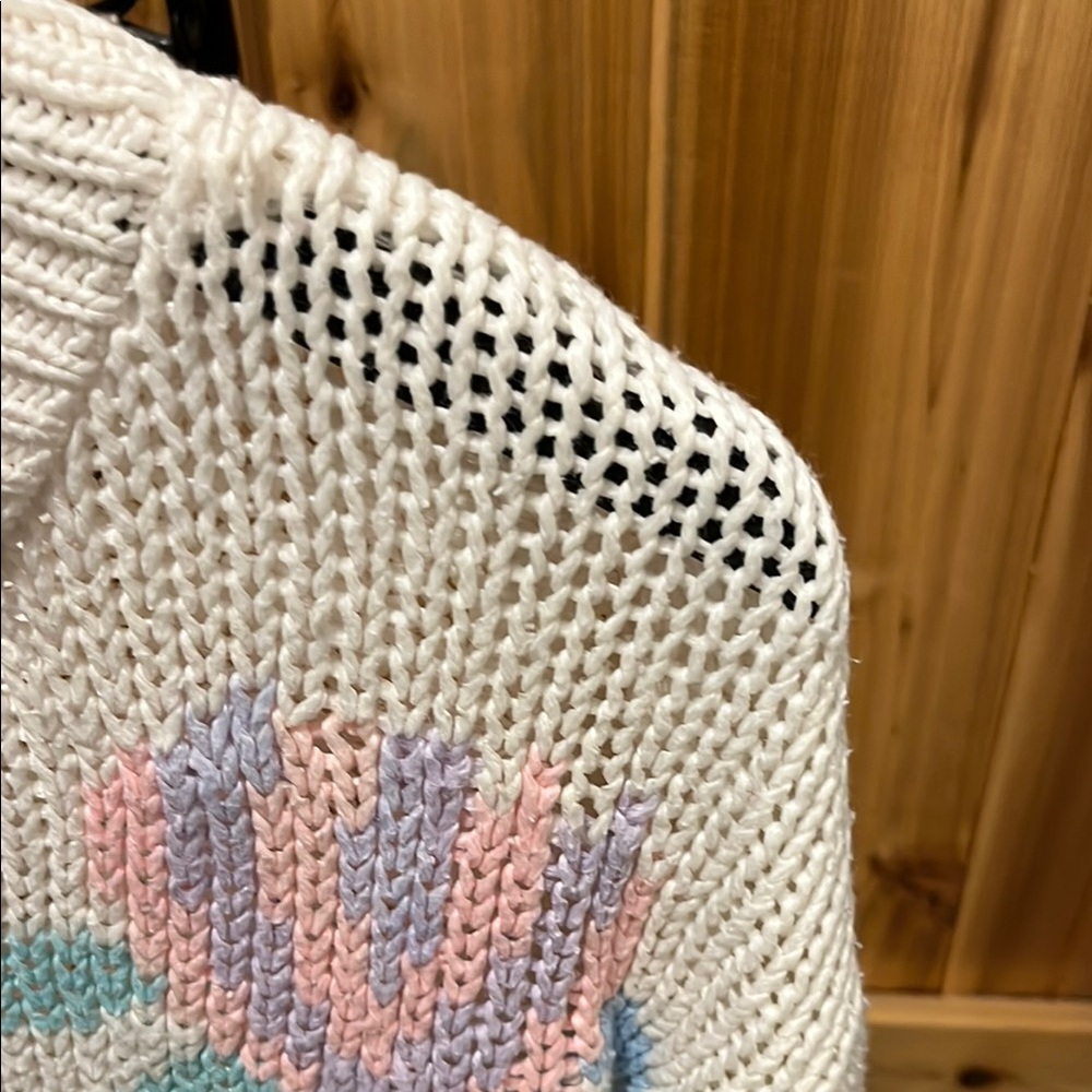 Jason Maxwell Cream Floral Knit Sweater - Picture 6 of 9